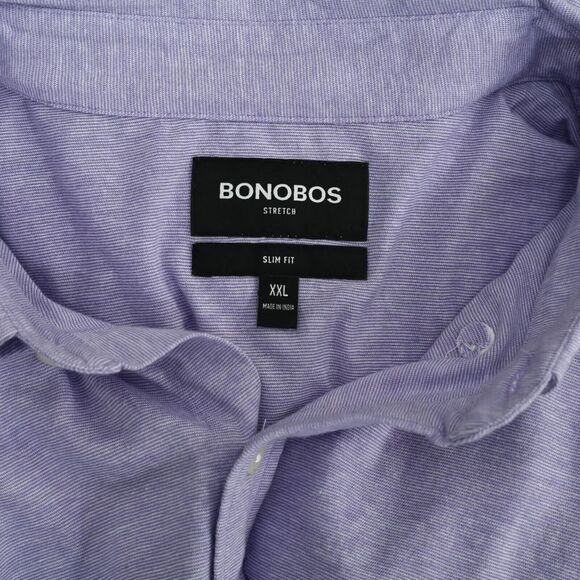 Bonobos Jersey Everyday Men's Shirt Button-down Striped Slim Fit XXL NEW 273361 - Picture 5 of 5